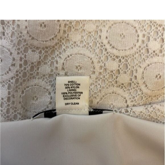 Ann Taylor LOFT Cream Black Lace Classic Fit & Flare Dress - Picture 16 of 16